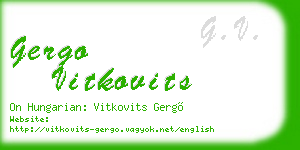 gergo vitkovits business card
